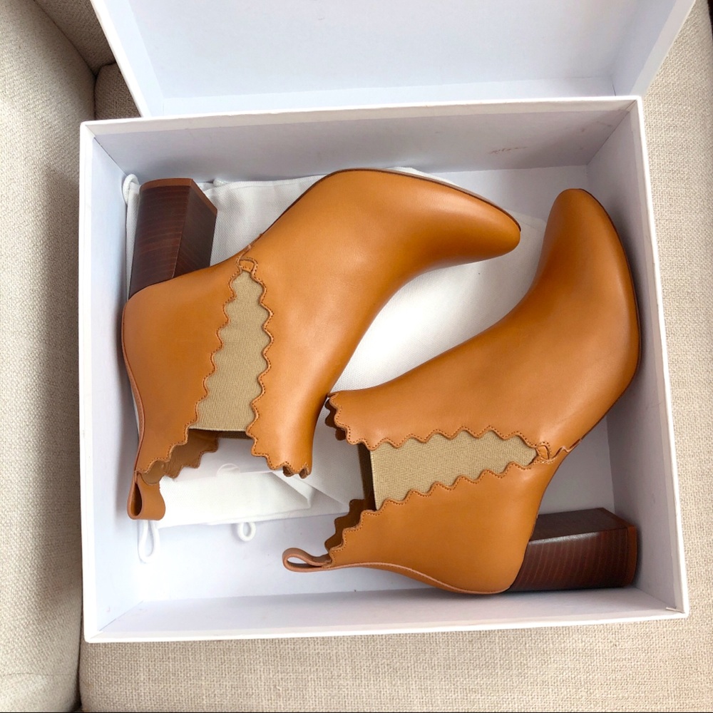 Chloe scallop Lauren ankle boots new with tags